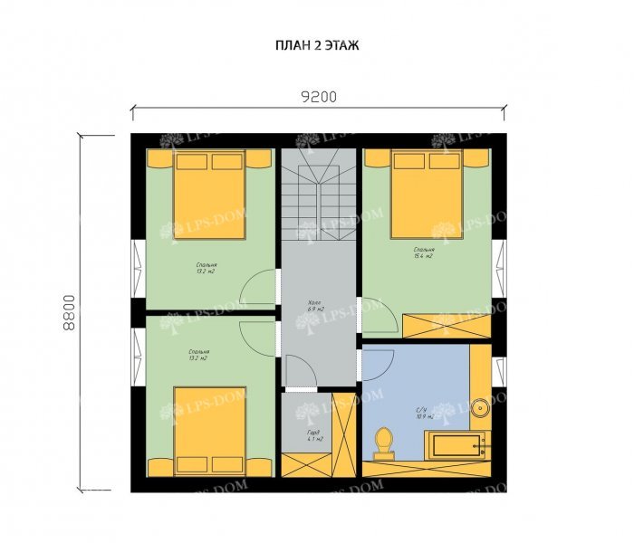 КАРКАСНЫЙ ДОМ ЛАГОС планировка 2