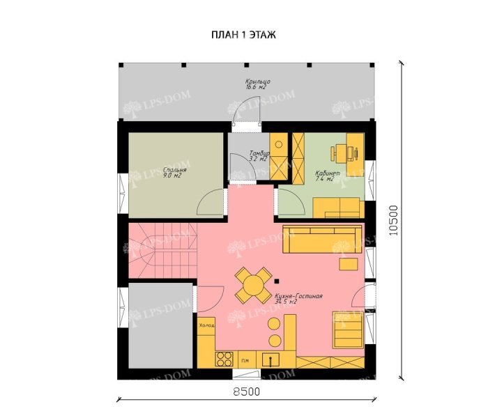 КАРКАСНЫЙ ДОМ ФОДЖА планировка 3