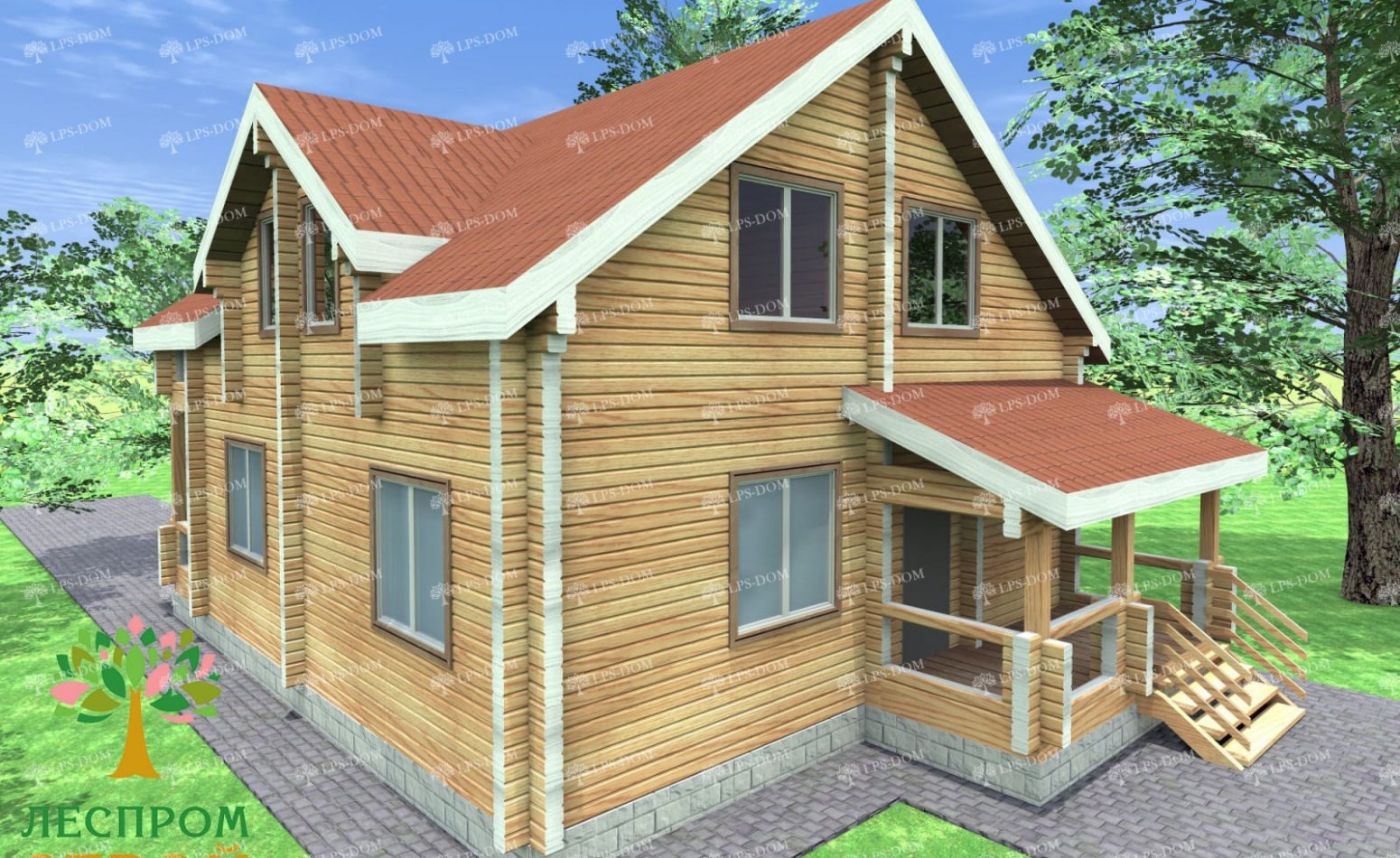 ПРОЕКТ ДОМА ИЗ КЛЕЕНОГО БРУСА СИБИРЬ фото 3