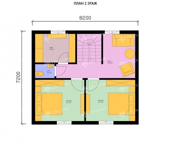 КАРКАСНЫЙ ДОМ АКАСИ планировка 2