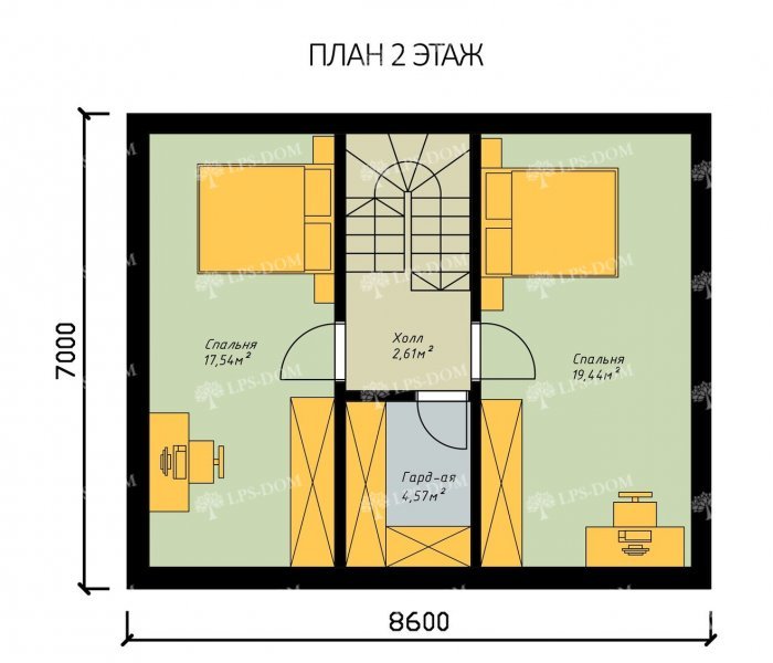 КАРКАСНЫЙ ДОМ ВЯТИЧ планировка 2