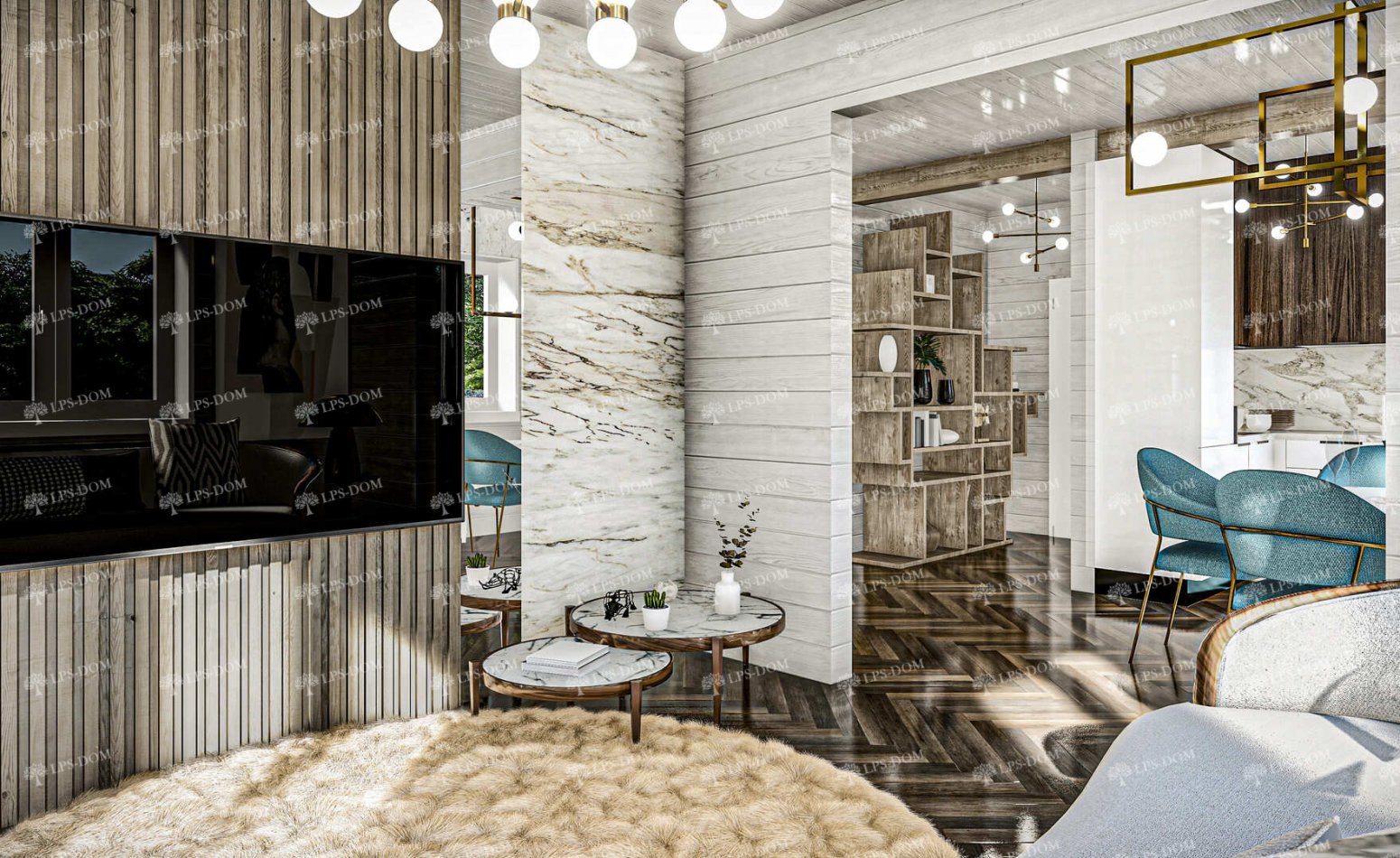 КАРКАСНЫЙ ДОМ НАРБОН фото интерьера 19