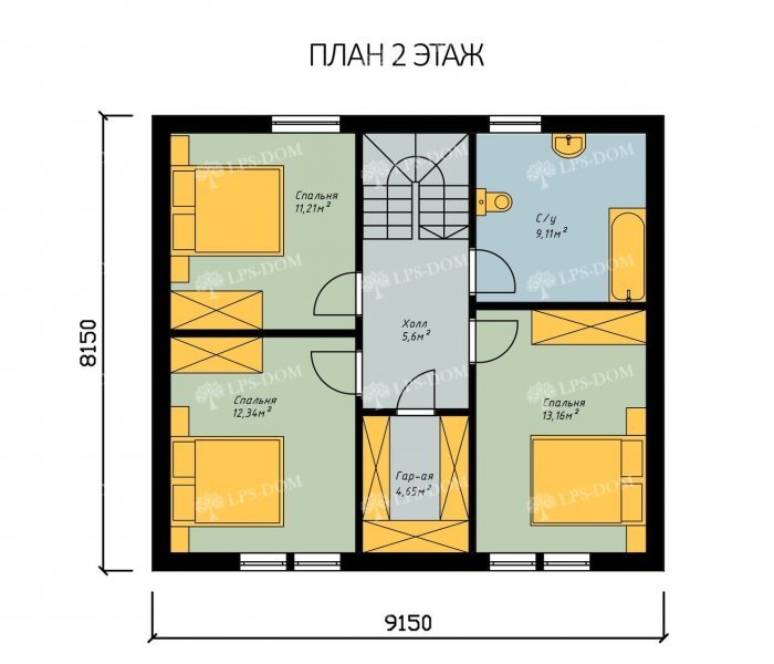 КАРКАСНЫЙ ДОМ ДАРВИН планировка 2