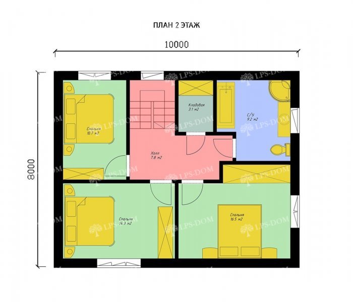 КАРКАСНЫЙ ДОМ АТЛОН планировка 2