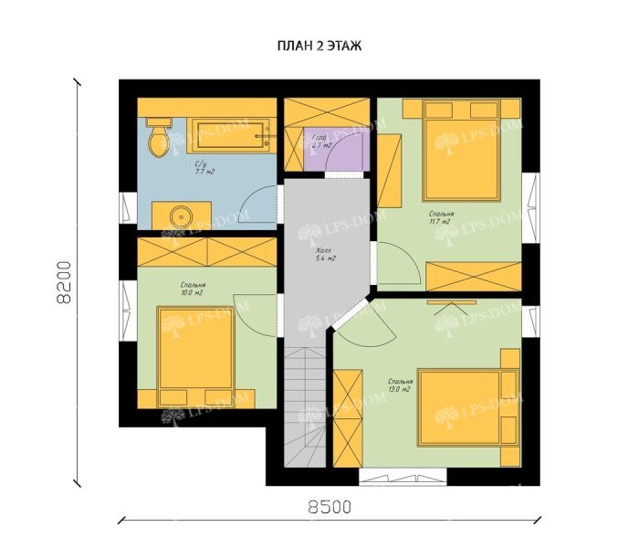КАРКАСНЫЙ ДОМ НЕПТУН планировка 2