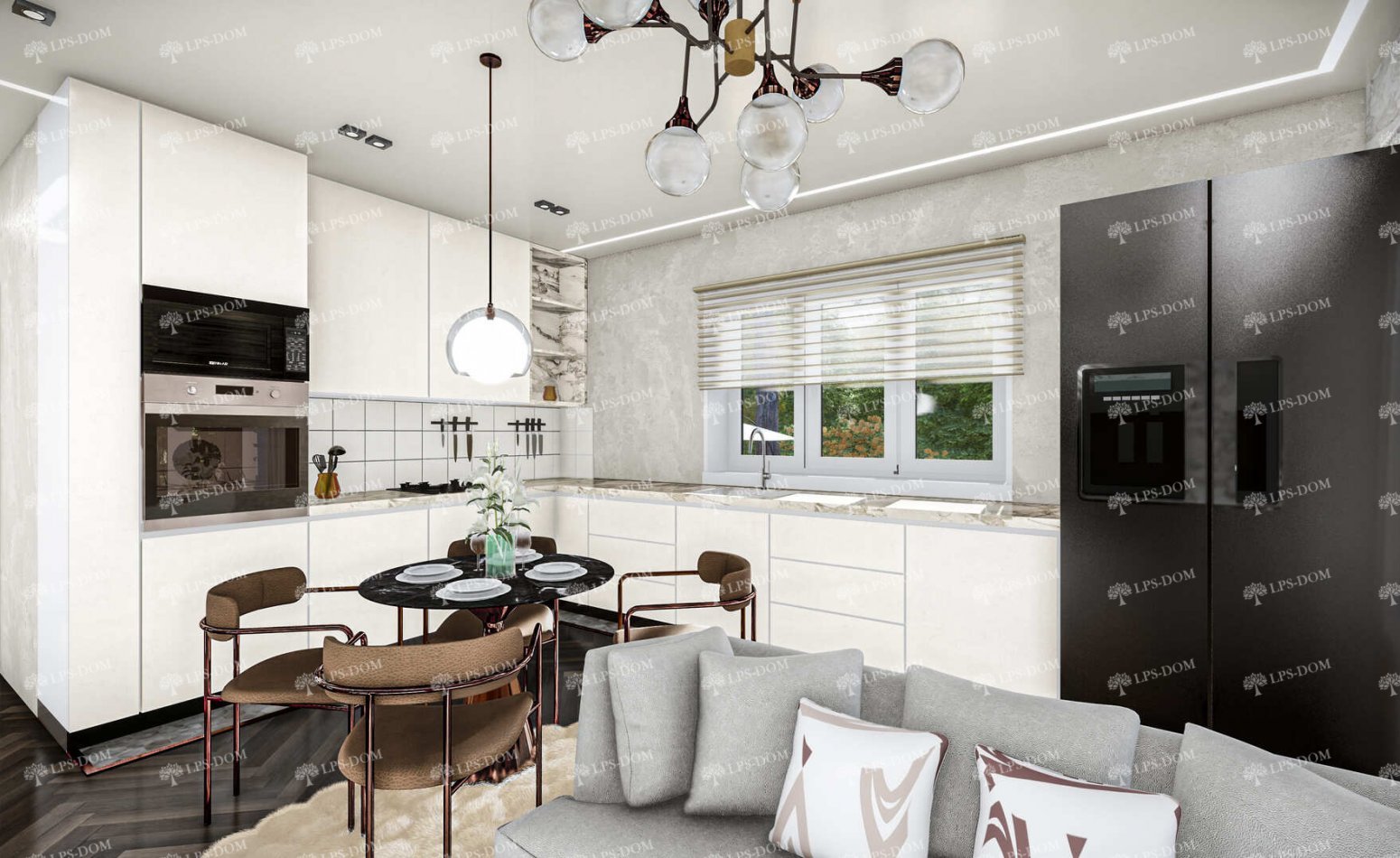 КАРКАСНЫЙ ДОМ ЯСНАЯ ПОЛЯНА фото интерьера 4