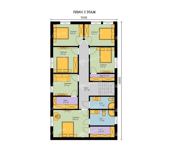 КАРКАСНЫЙ ДОМ САЛЕРНО планировка 2