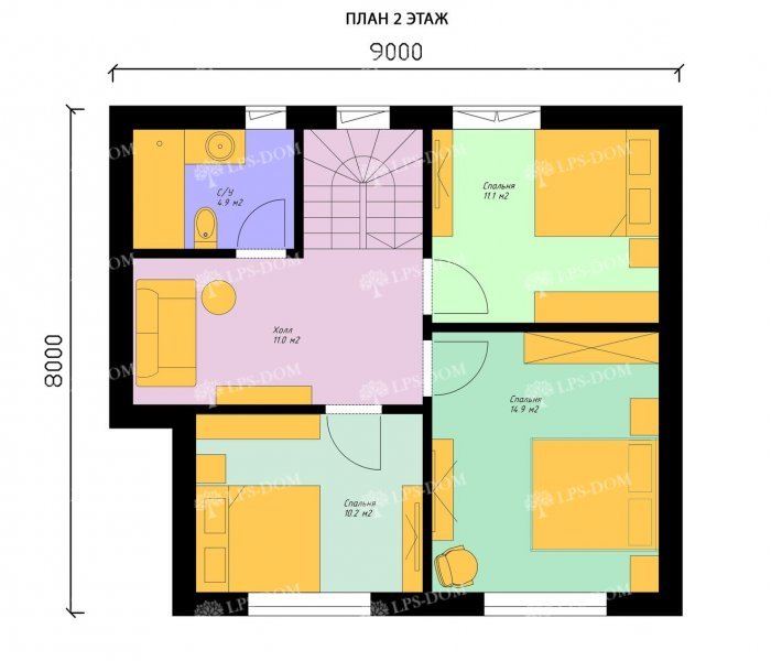 КАРКАСНЫЙ ДОМ АВИНЬЕН планировка 2