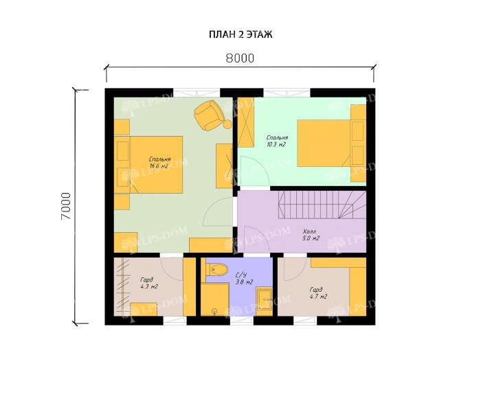 КАРКАСНЫЙ ДОМ БОНДИ планировка 2