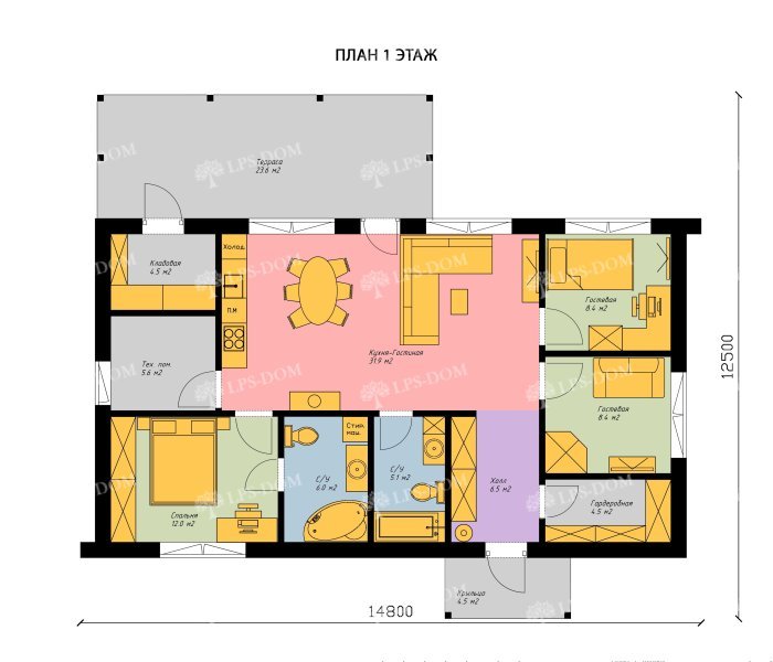 КАРКАСНЫЙ ДОМ РАГУЗА планировка 2