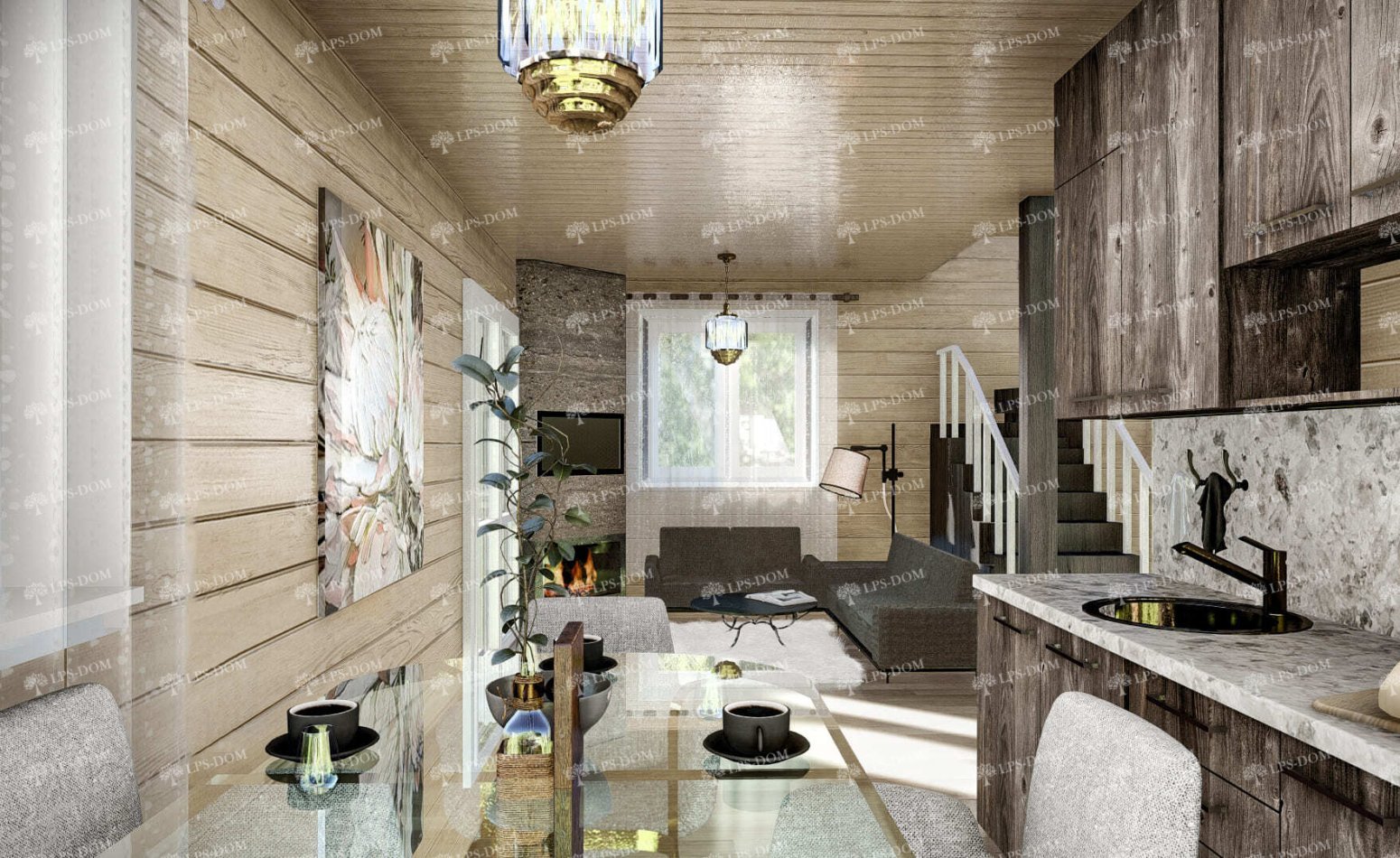 КАРКАСНЫЙ ДОМ БОРДО фото интерьера 14