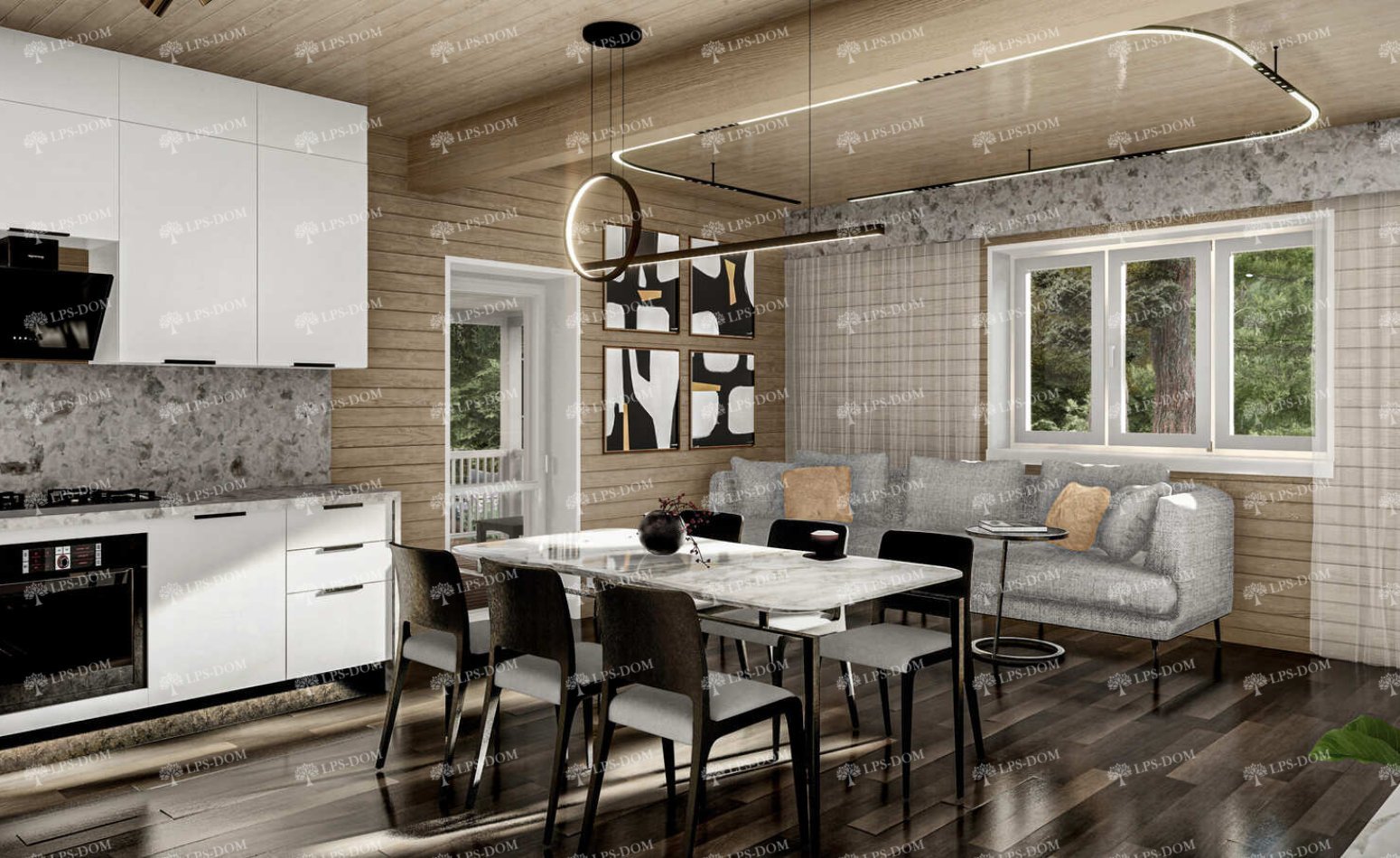 КАРКАСНЫЙ ДОМ ВИЧЕНЗА фото интерьера 4