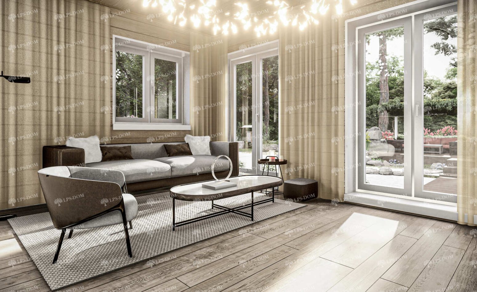 КАРКАСНЫЙ ДОМ КУБА фото интерьера 17