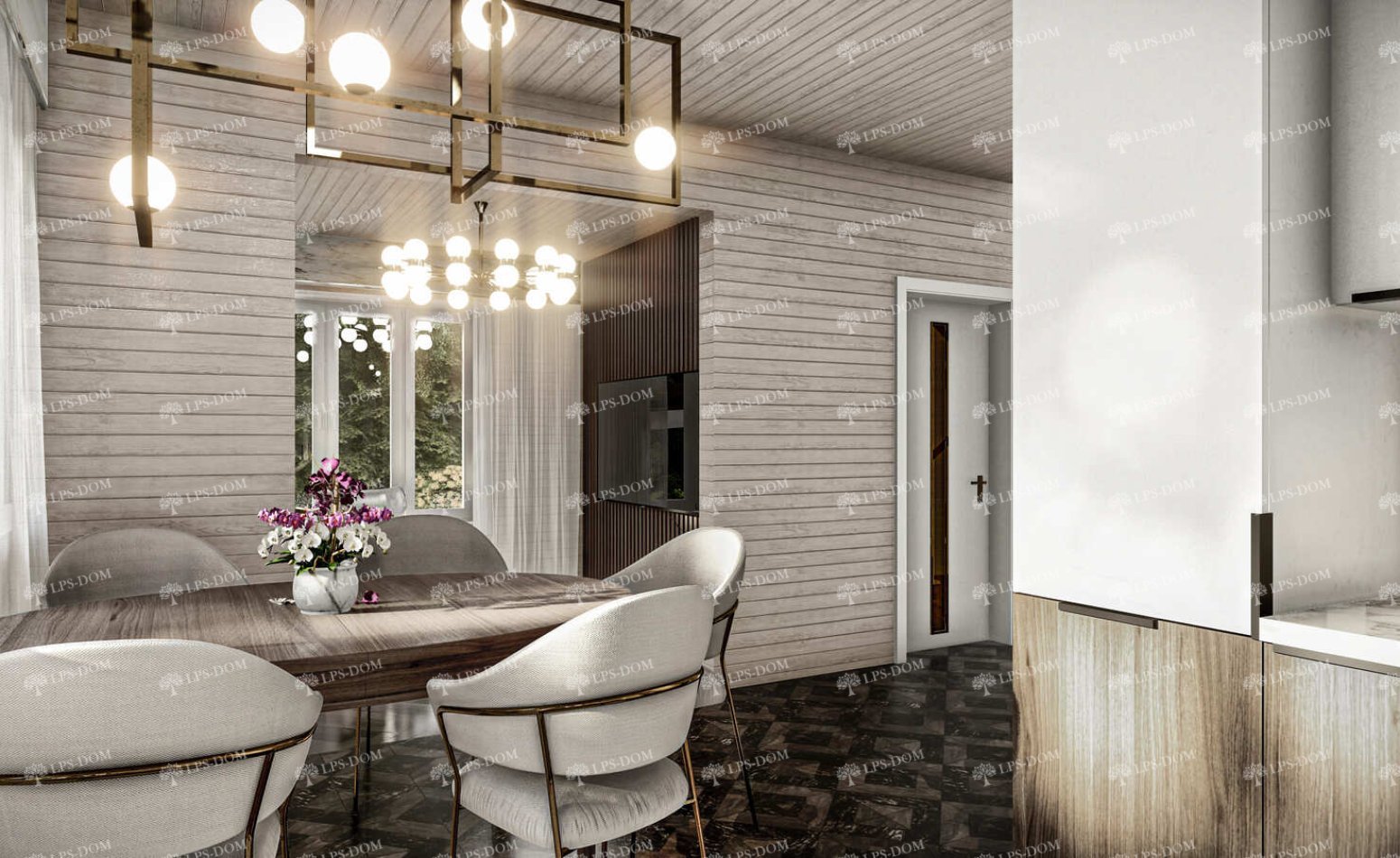 КАРКАСНЫЙ ДОМ НАРБОН фото интерьера 9