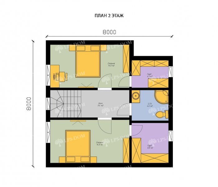 КАРКАСНЫЙ ДОМ НАНСИ планировка 4