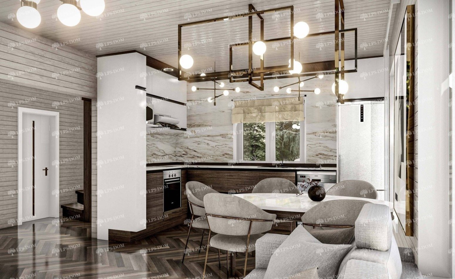 КАРКАСНЫЙ ДОМ АЛЬТА фото интерьера 3