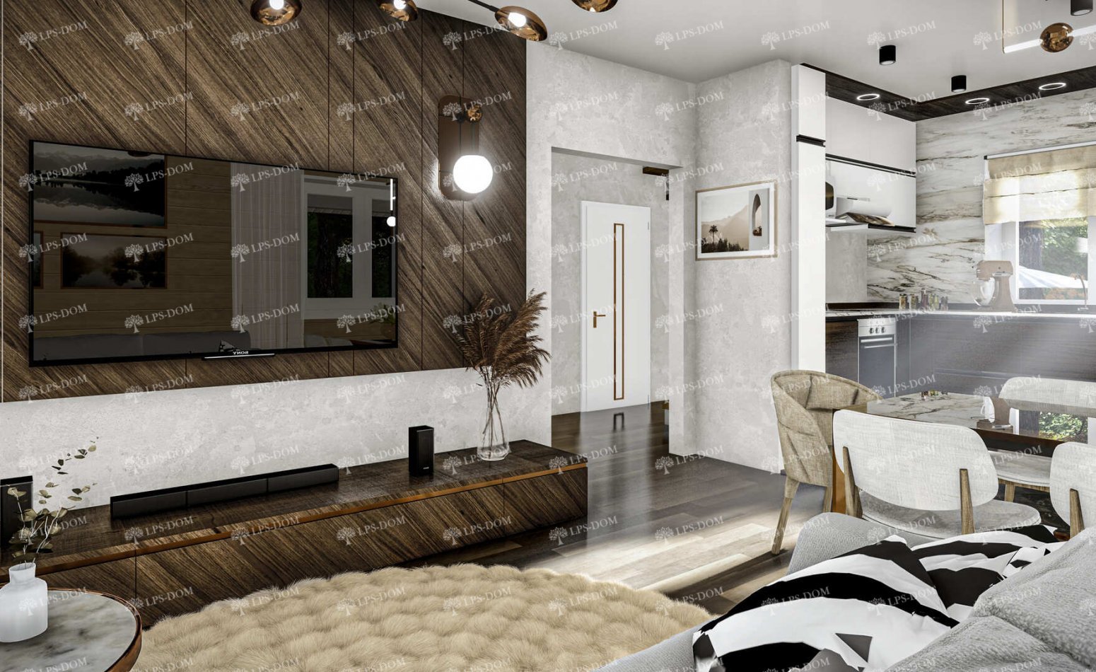 КАРКАСНЫЙ ДОМ АЛЬПИЙСКИЙ фото интерьера 7