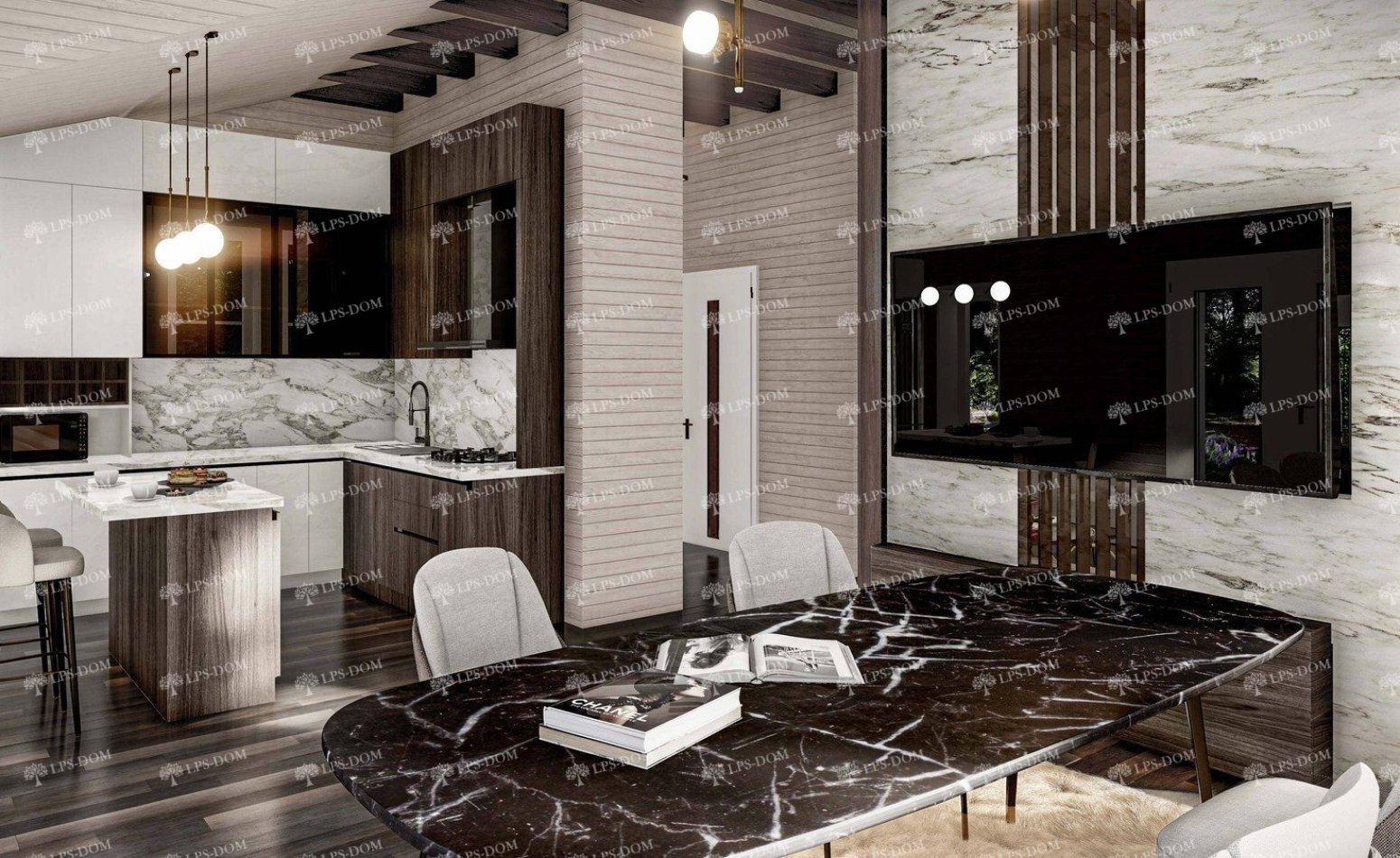 КАРКАСНЫЙ ДОМ БРАГА фото интерьера 6