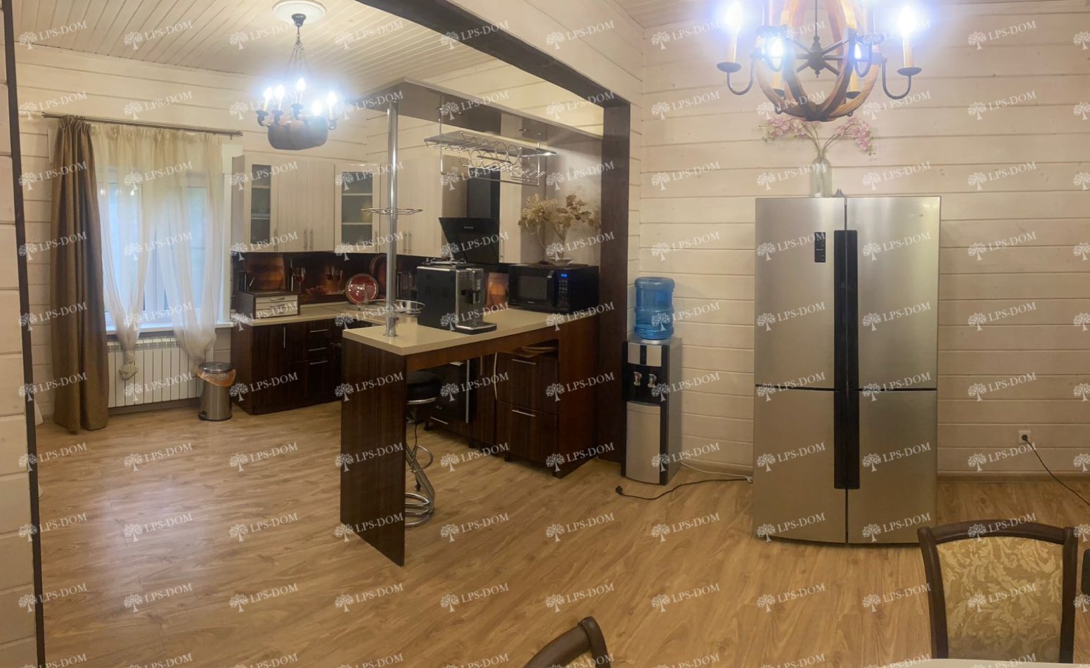 ДОМ ИЗ КЛЕЕНОГО БРУСА С УЧАСТКОМ У ЛЕСА С БАССЕЙНОМ фото интерьера 6