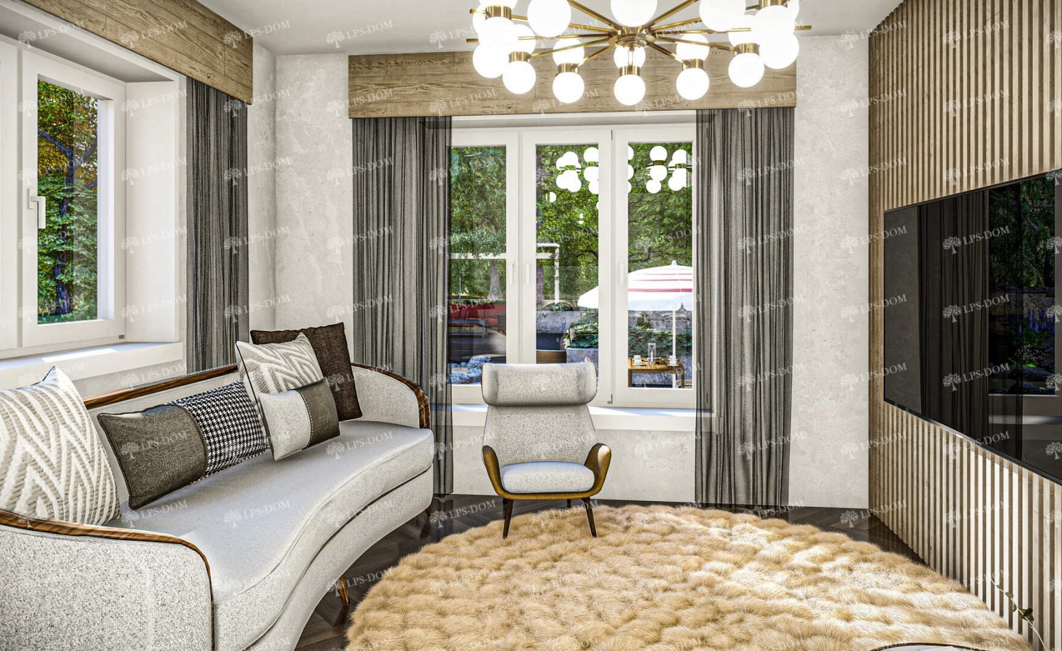 КАРКАСНЫЙ ДОМ НАРБОН фото интерьера 16