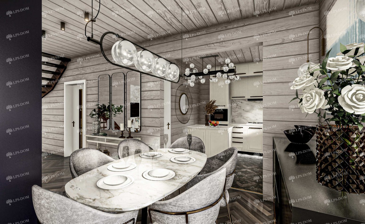 КАРКАСНЫЙ ДОМ САБАДЕЛЬ фото интерьера 7