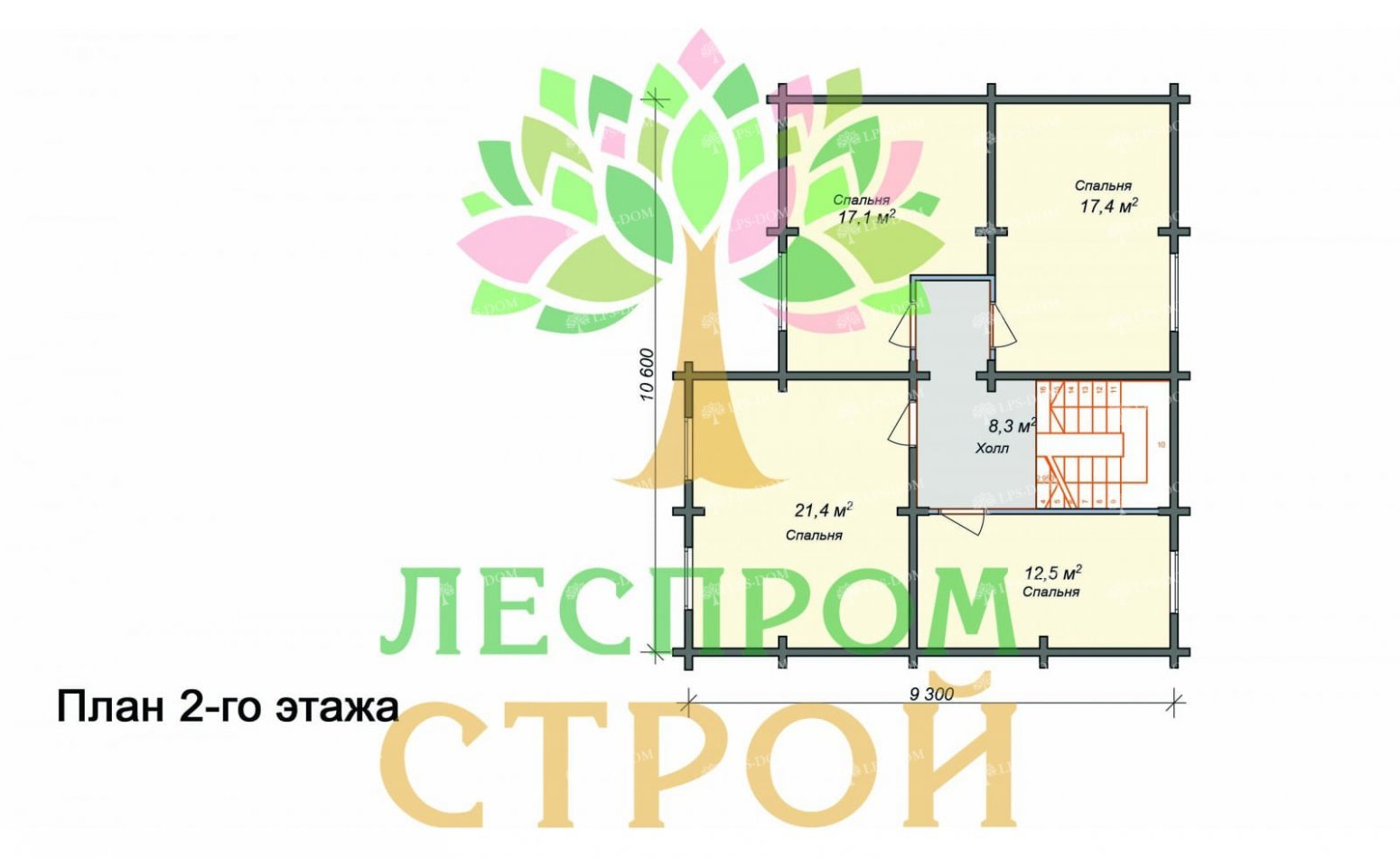 ПРОЕКТ ДОМА ИЗ КЛЕЕНОГО БРУСА ТЕПЛЫЙ фото 3