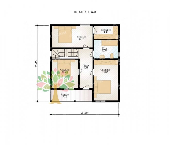 КАРКАСНЫЙ ДОМ КОМФОРТНЫЙ планировка 2