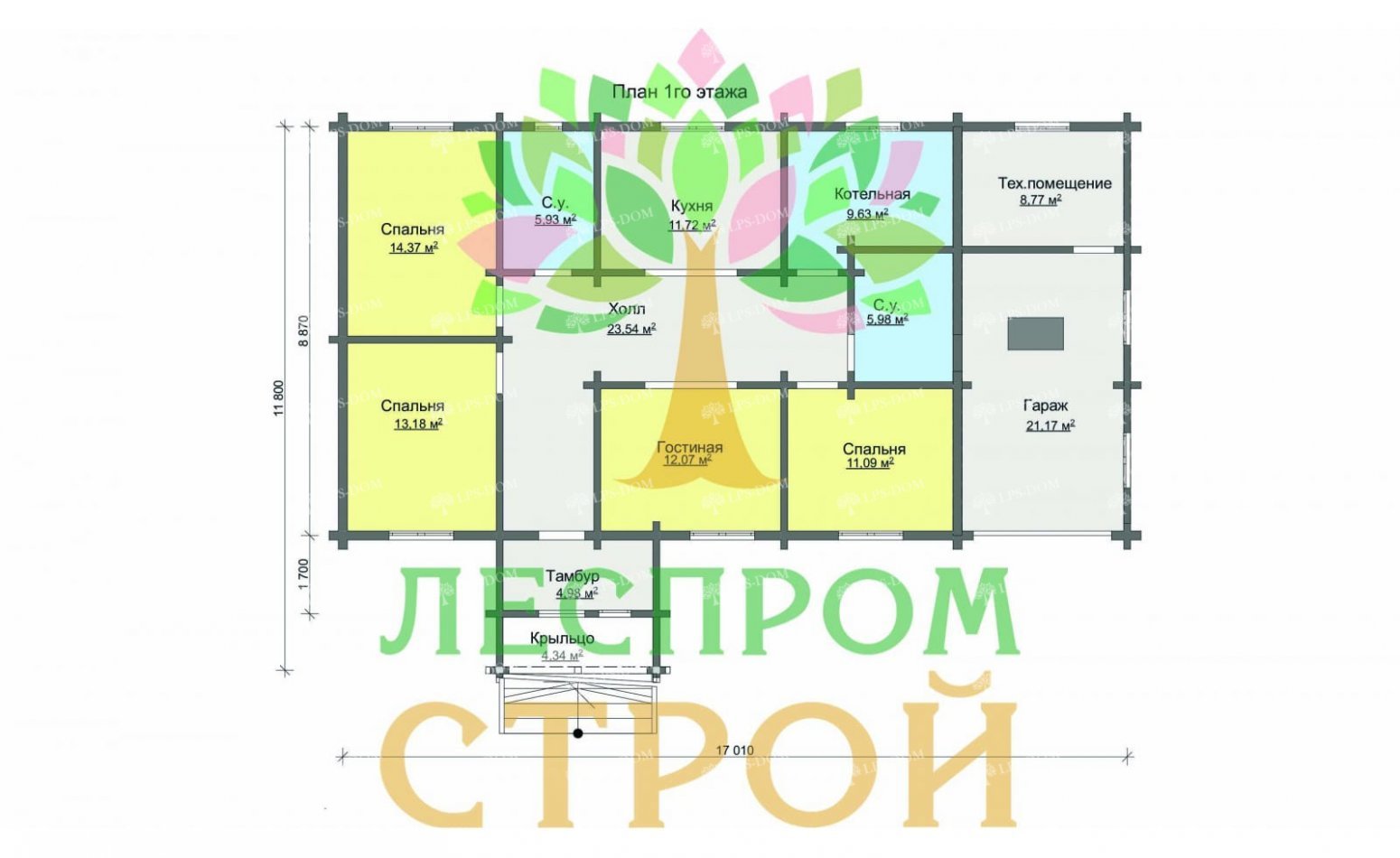 ПРОЕКТ ДОМА ИЗ КЛЕЕНОГО БРУСА ВОЛОГДА фото 4