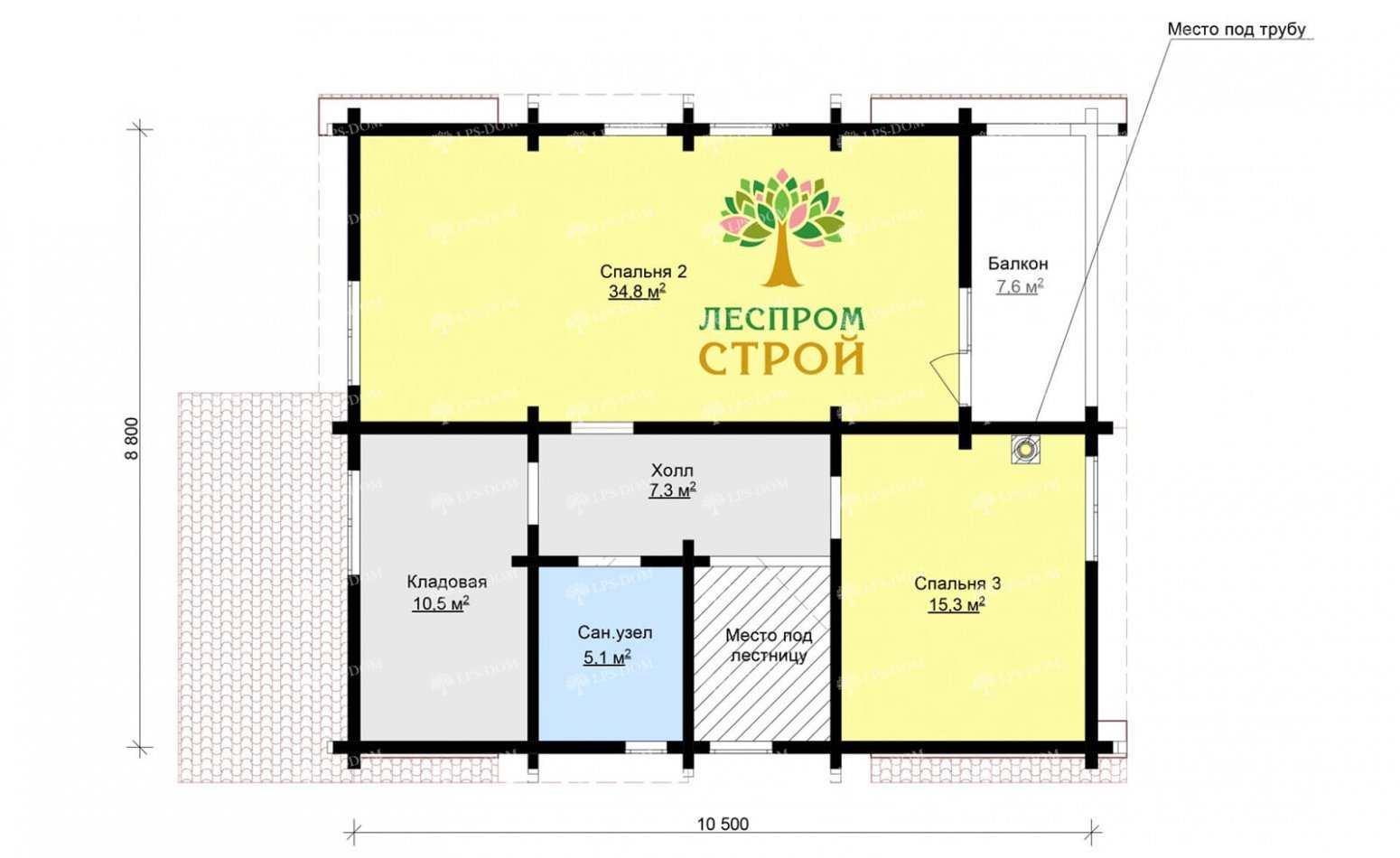 ПРОЕКТ ДОМА ИЗ КЛЕЕНОГО БРУСА СИБИРЬ фото 8