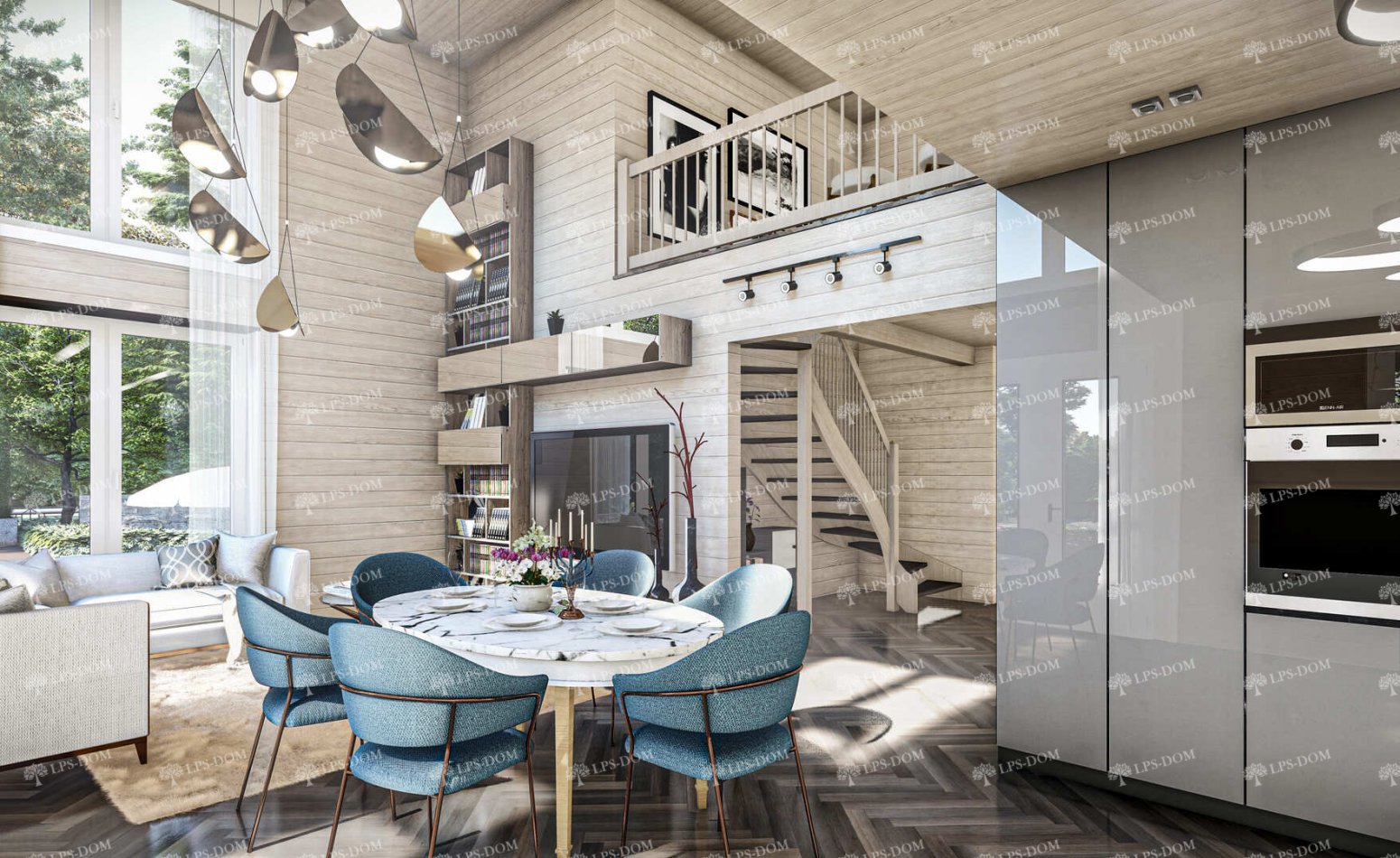 КАРКАСНЫЙ ДОМ ХЬЮСТОН фото интерьера 7