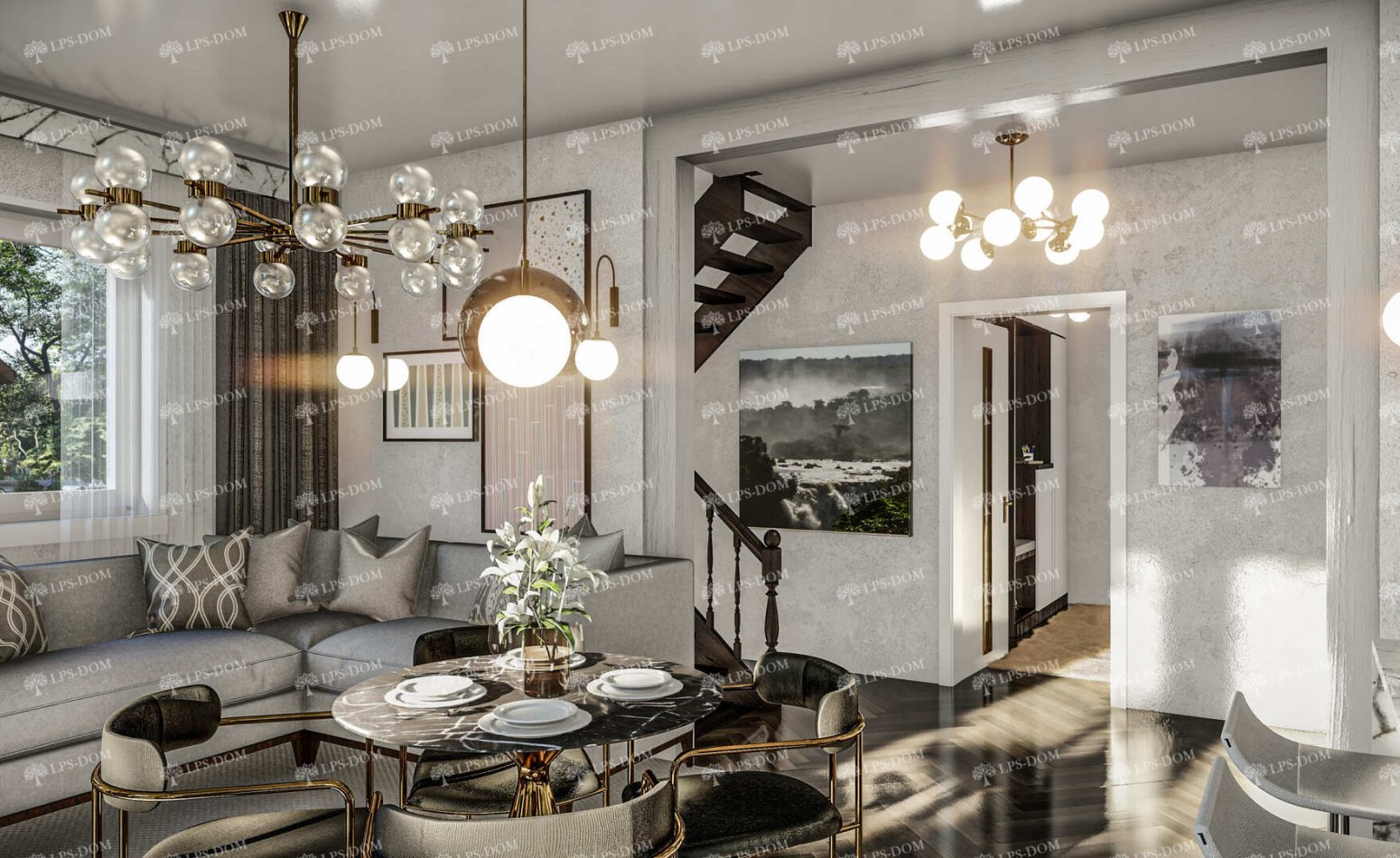 КАРКАСНЫЙ ДОМ БРИКС фото интерьера 4