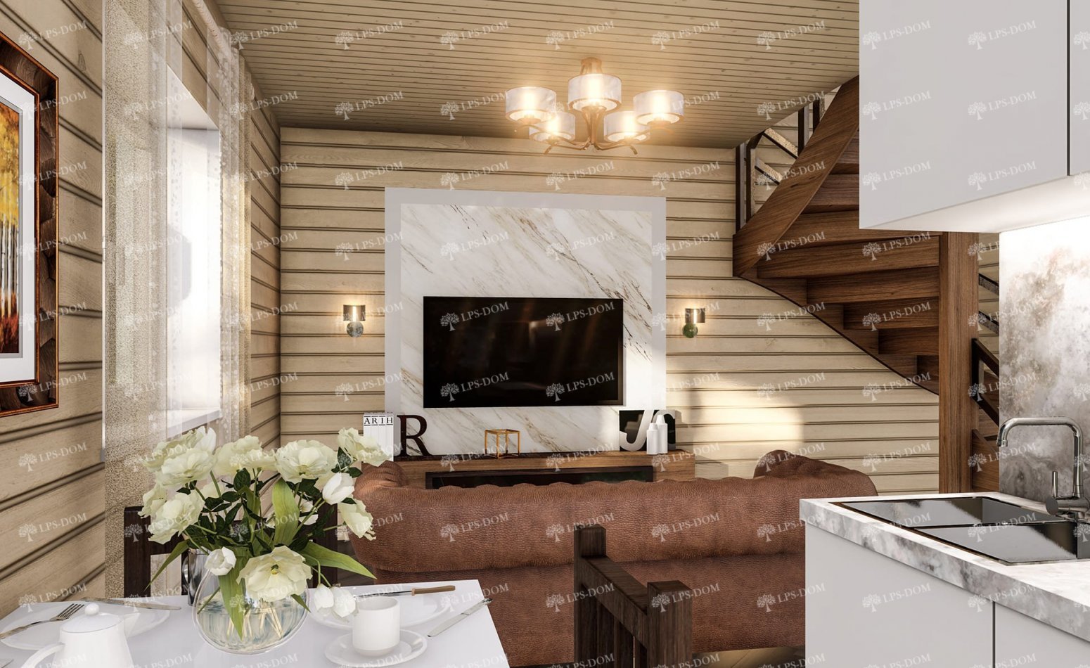 КАРКАСНЫЙ ДОМ СОЛСБЕРИ фото интерьера 4