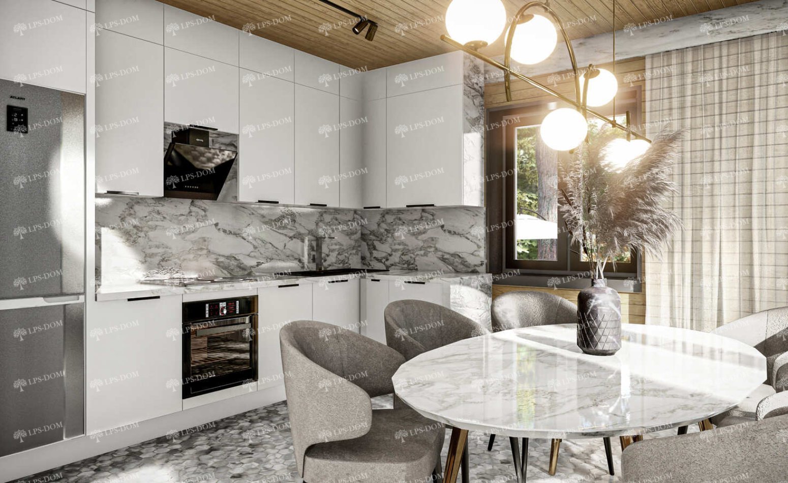 КАРКАСНЫЙ ДОМ МОНЦА фото интерьера 5