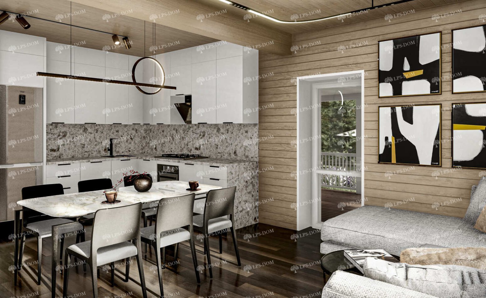 КАРКАСНЫЙ ДОМ ВИЧЕНЗА фото интерьера 5