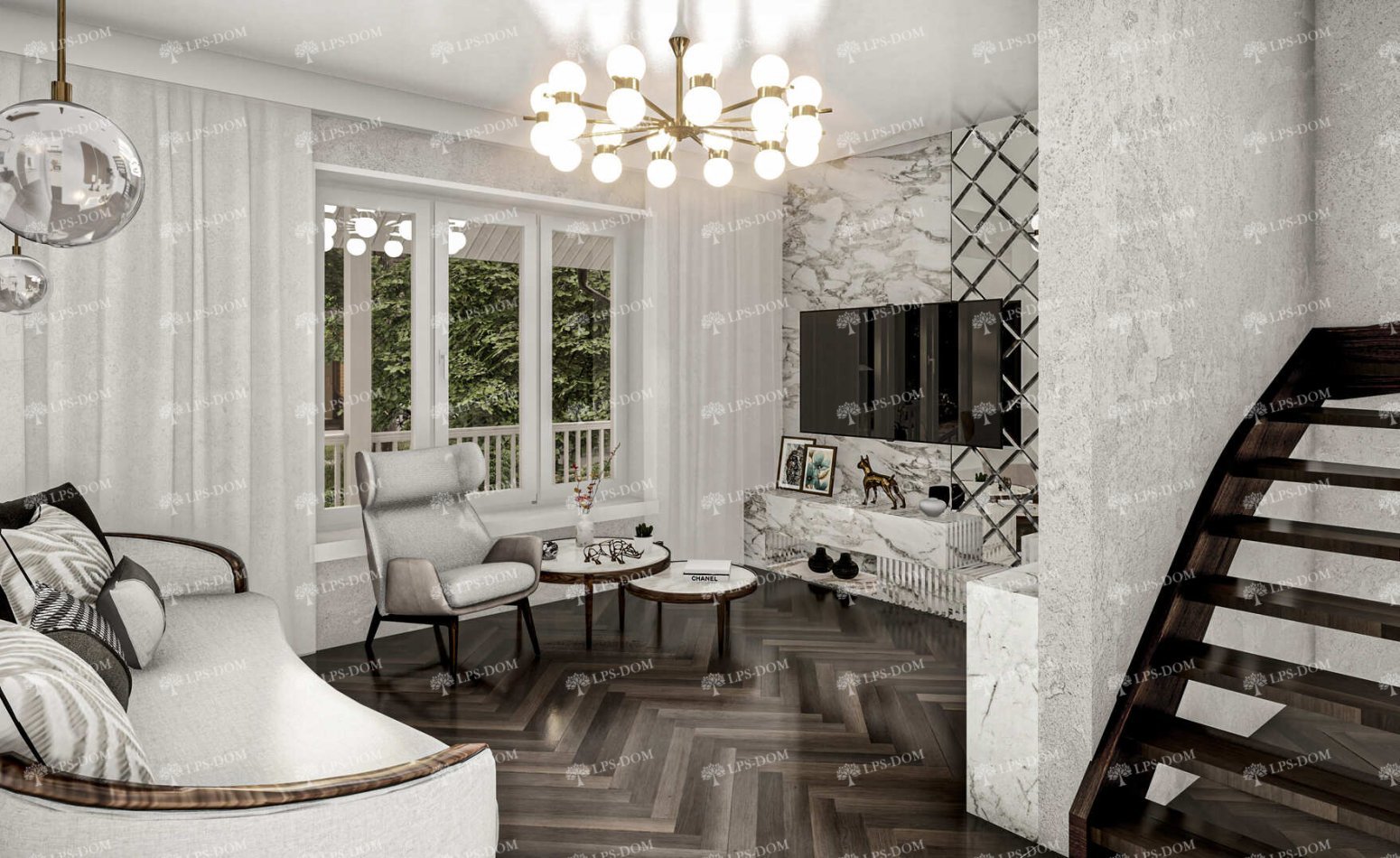 КАРКАСНЫЙ ДОМ САБАДЕЛЬ фото интерьера 5