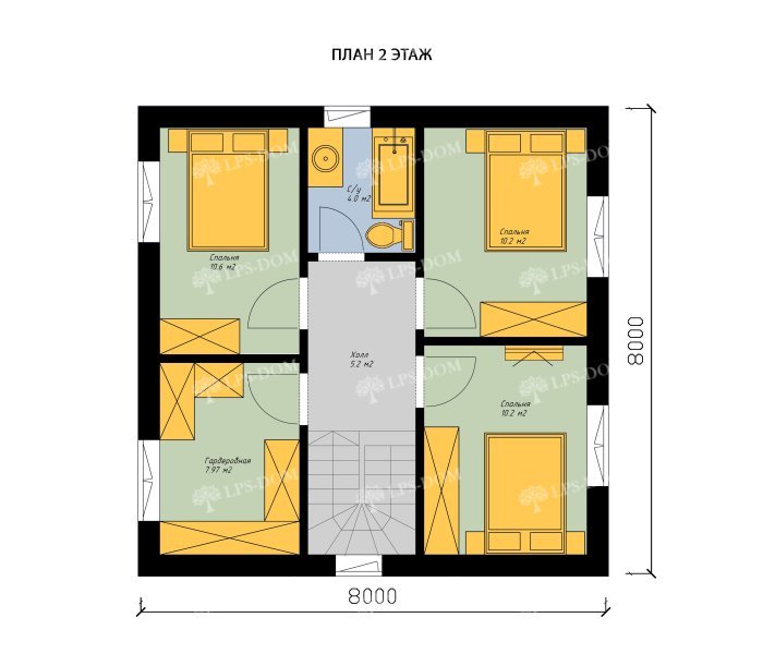 КАРКАСНЫЙ ДОМ БОРДО планировка 2