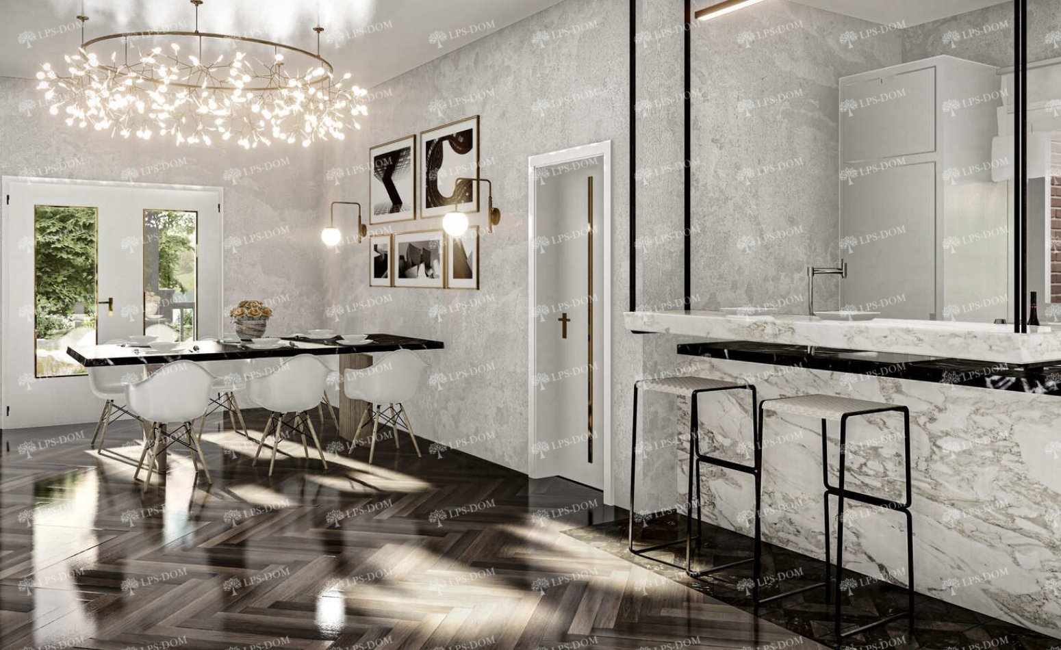 КАРКАСНЫЙ ДОМ ГАП фото интерьера 7