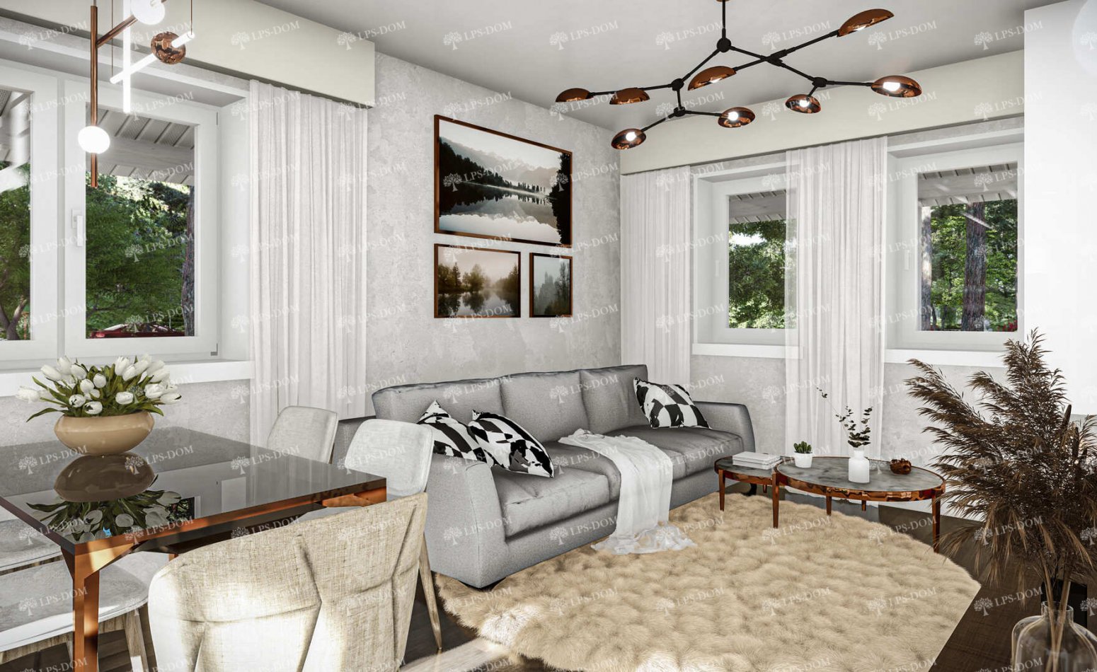 КАРКАСНЫЙ ДОМ АЛЬПИЙСКИЙ фото интерьера 6