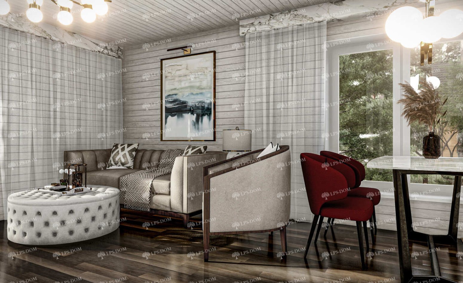 КАРКАСНЫЙ ДОМ АЖЕН фото интерьера 6