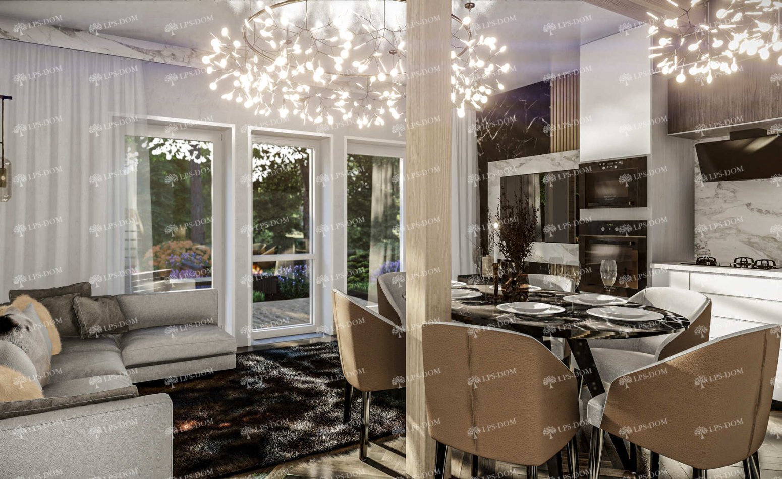 КАРКАСНЫЙ ДОМ ФОДЖА фото интерьера 15