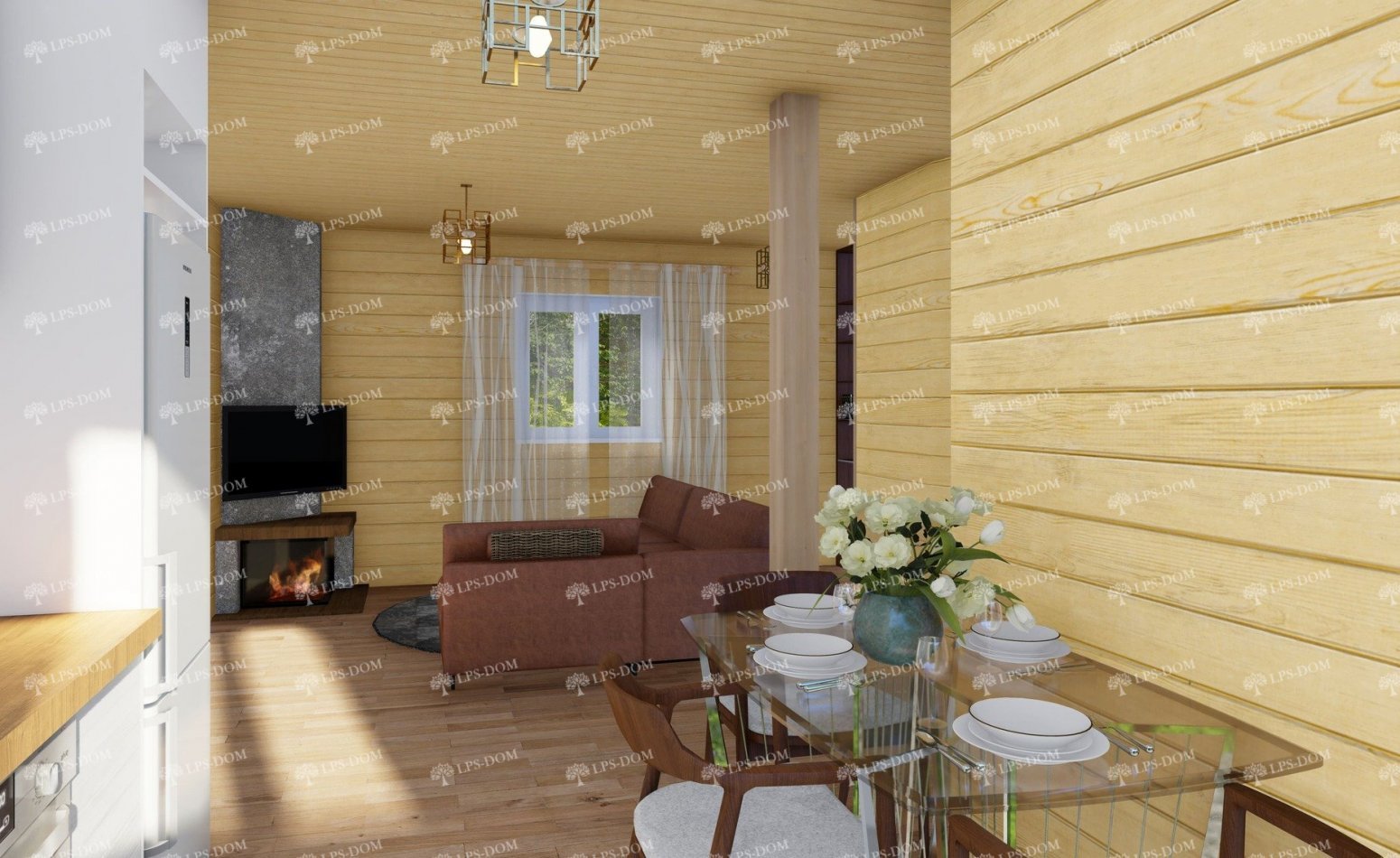 КАРКАСНЫЙ ДОМ АКАСИ фото интерьера 7