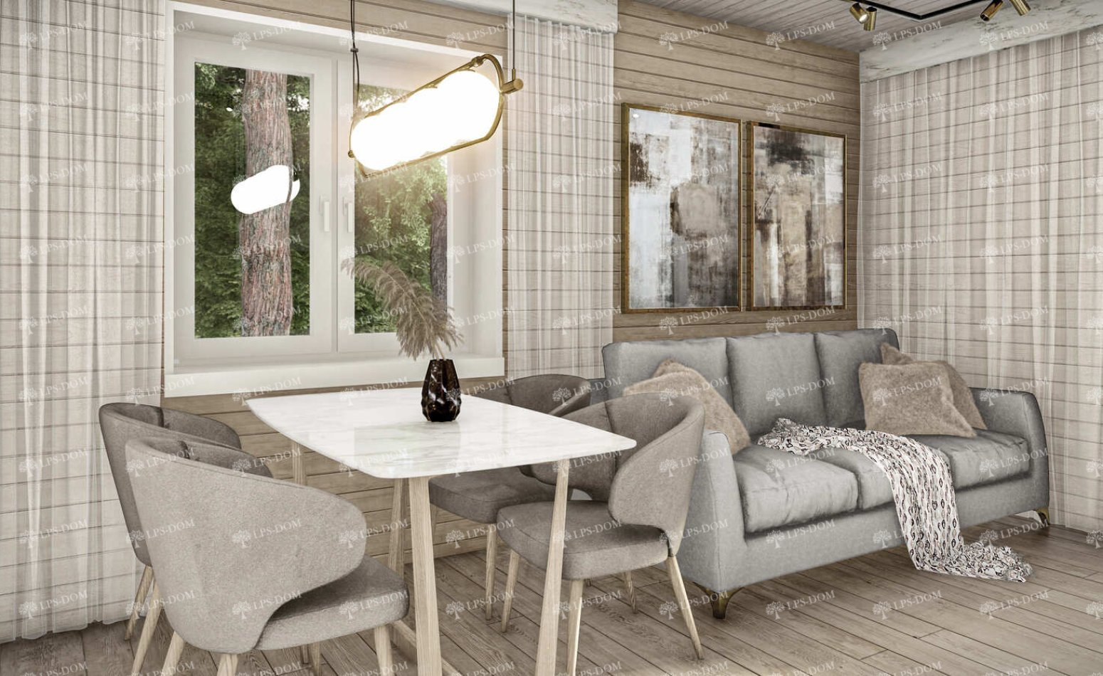 КАРКАСНЫЙ ДОМ ПУАТЬЕ фото интерьера 17