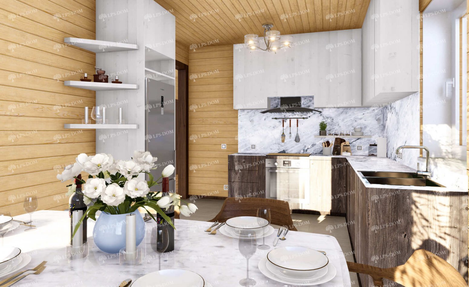 КАРКАСНЫЙ ДОМ ИТАЛЬЯНЕЦ фото интерьера 14