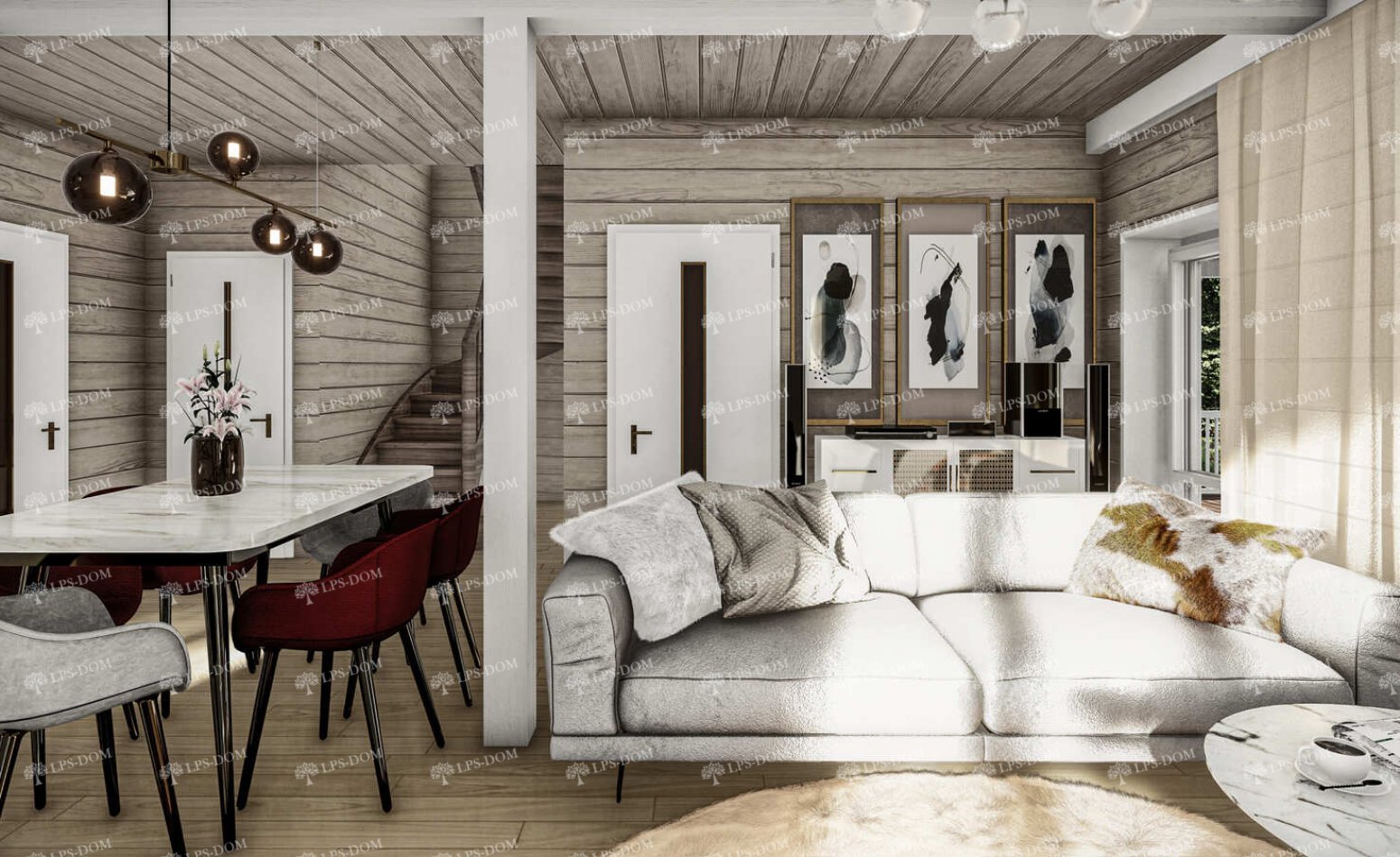 КАРКАСНЫЙ ДОМ ПРИВЕРНО фото интерьера 9