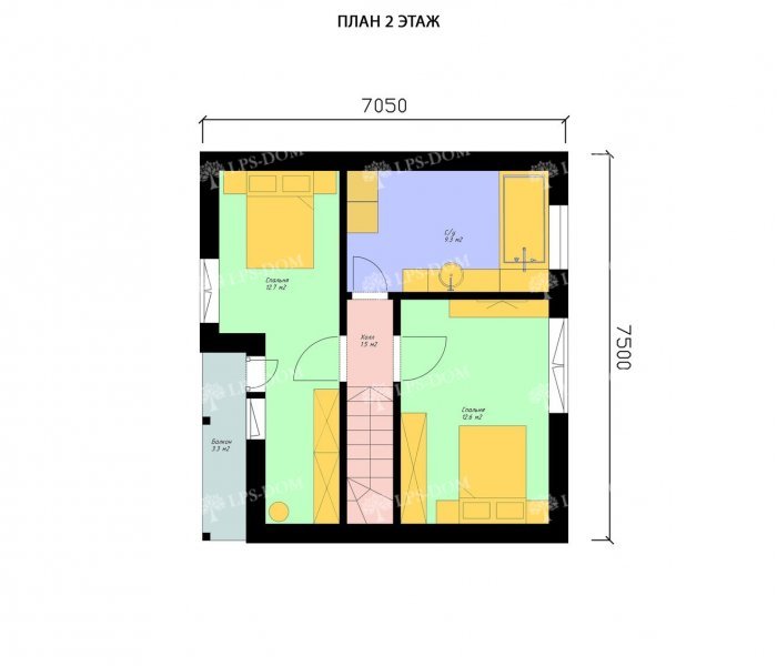 КАРКАСНЫЙ ДОМ ДУВР планировка 2