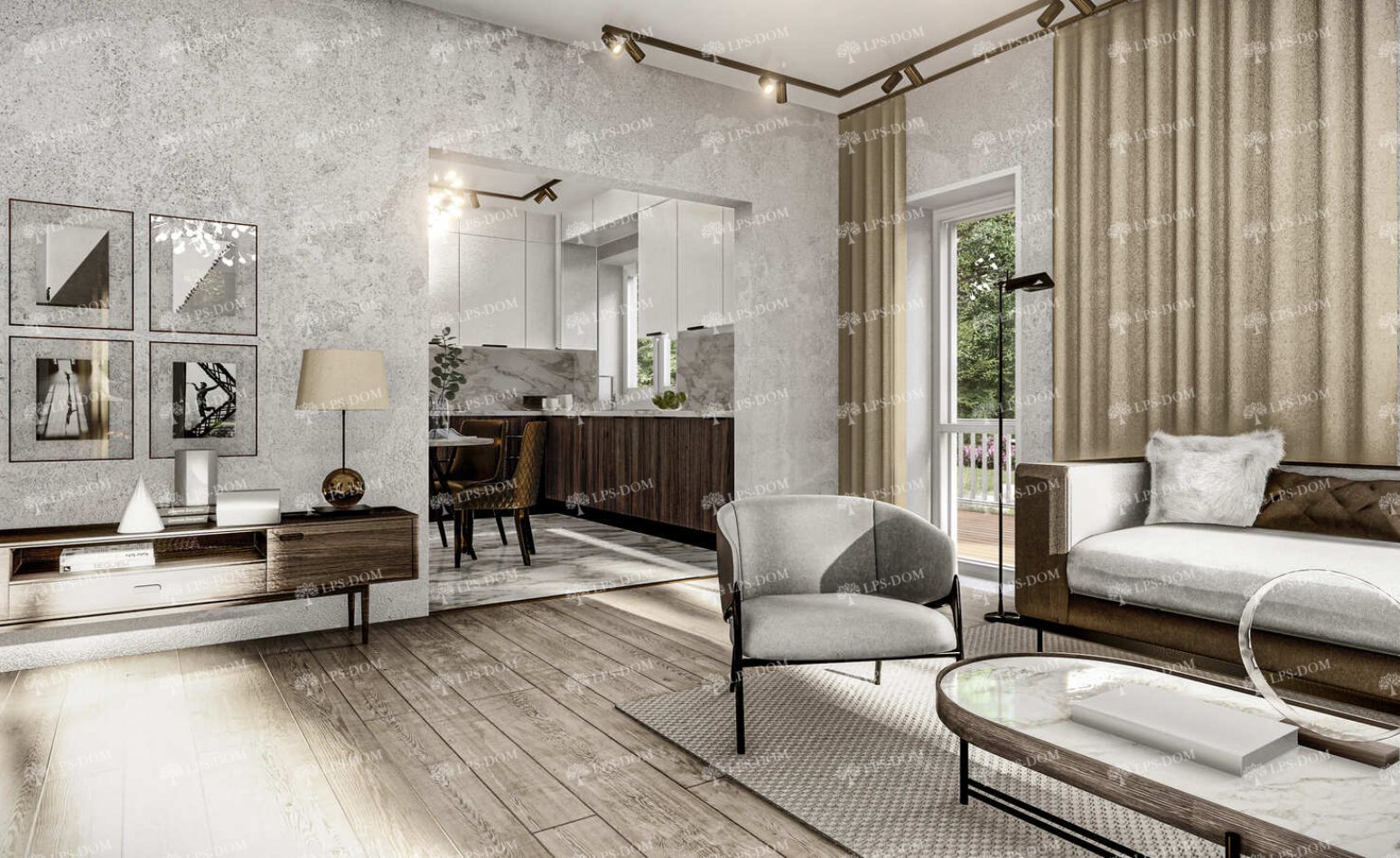 КАРКАСНЫЙ ДОМ КУБА фото интерьера 12