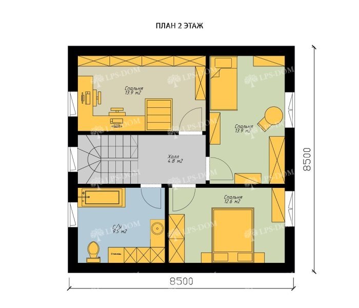 КАРКАСНЫЙ ДОМ ФОДЖА планировка 4