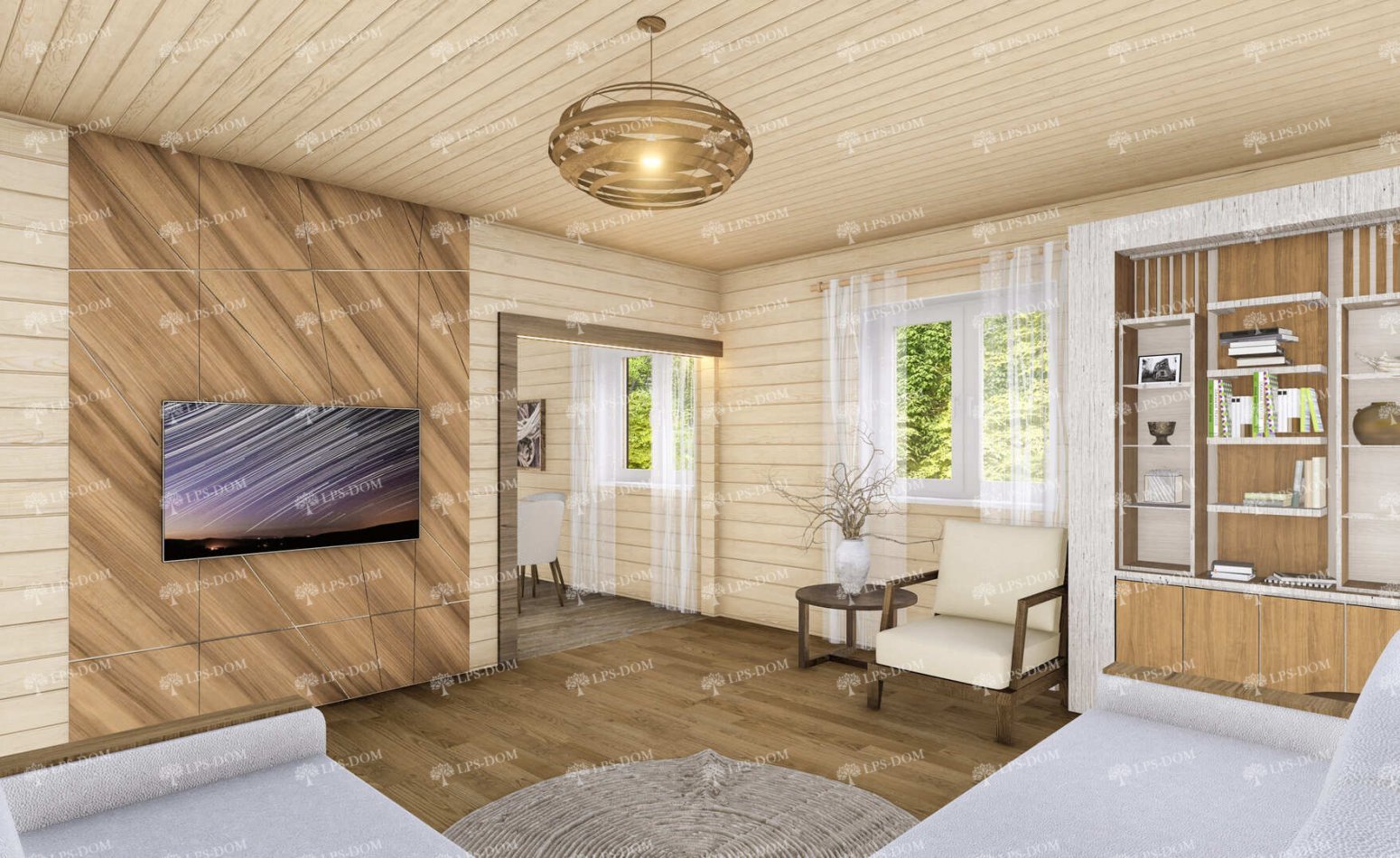 КАРКАСНЫЙ ДОМ МИТО фото интерьера 5