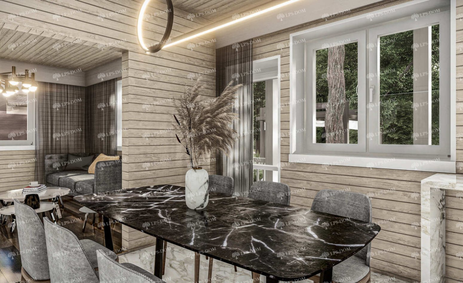 КАРКАСНЫЙ ДОМ СКАЗКА фото интерьера 3