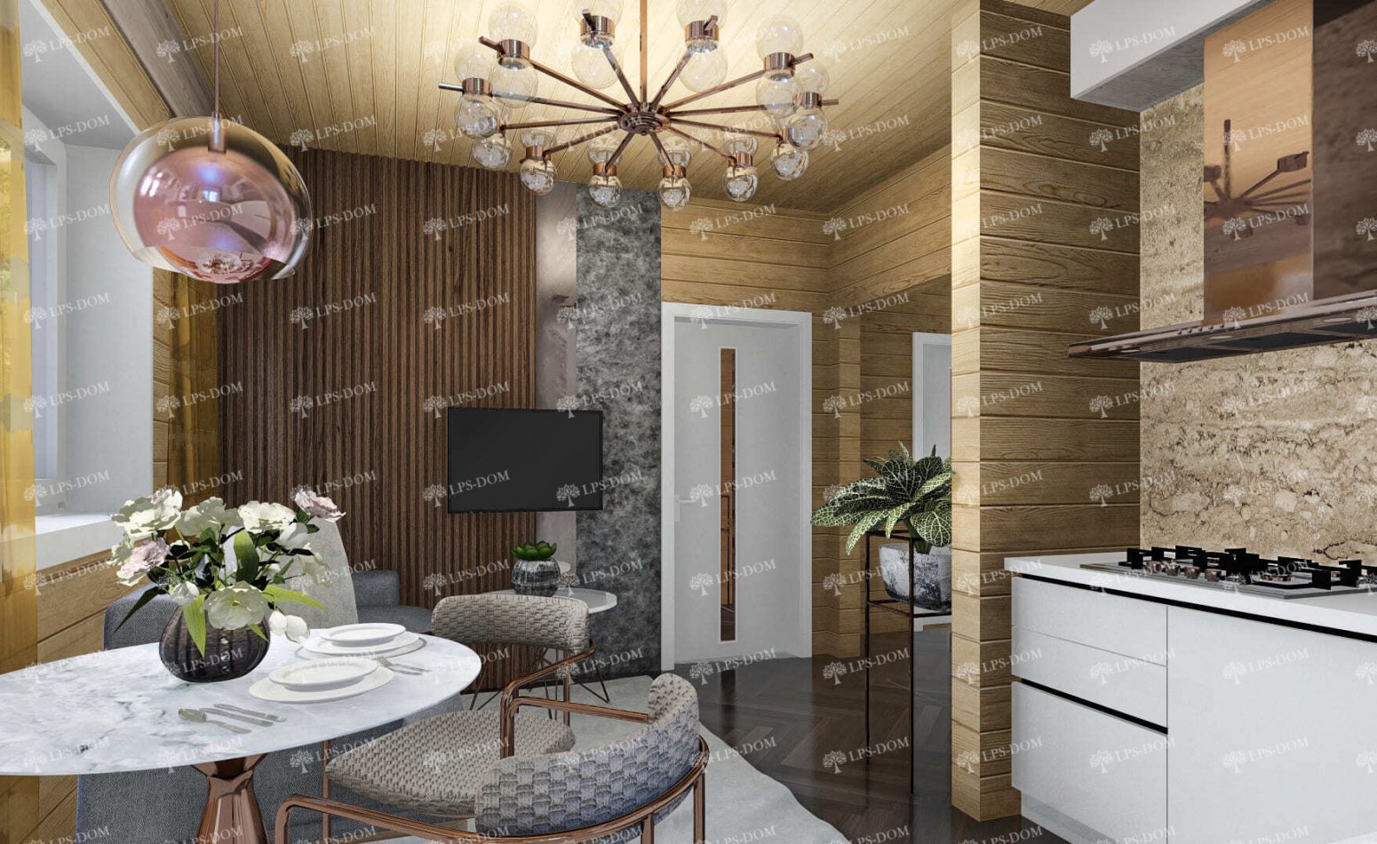 КАРКАСНЫЙ ДОМ ИСТР фото интерьера 6